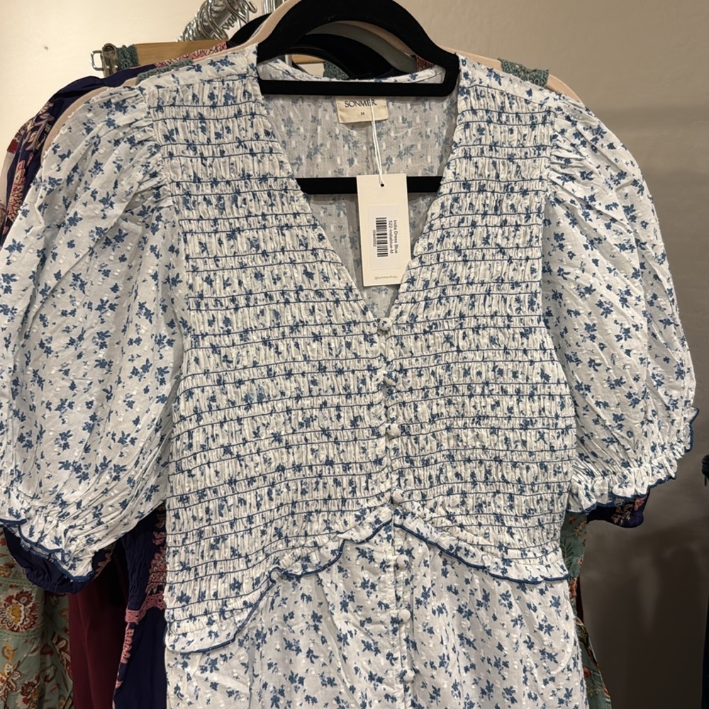 Sonmer India Blue Dress LMT QTY - Picture 2 of 3